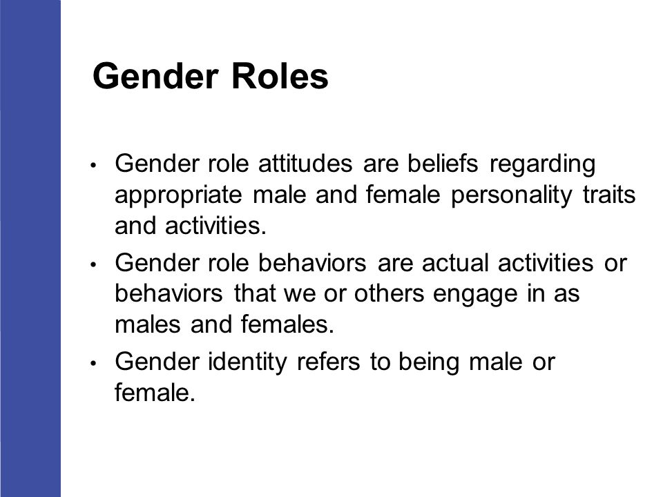 Essays gender role behaviors and attitudes